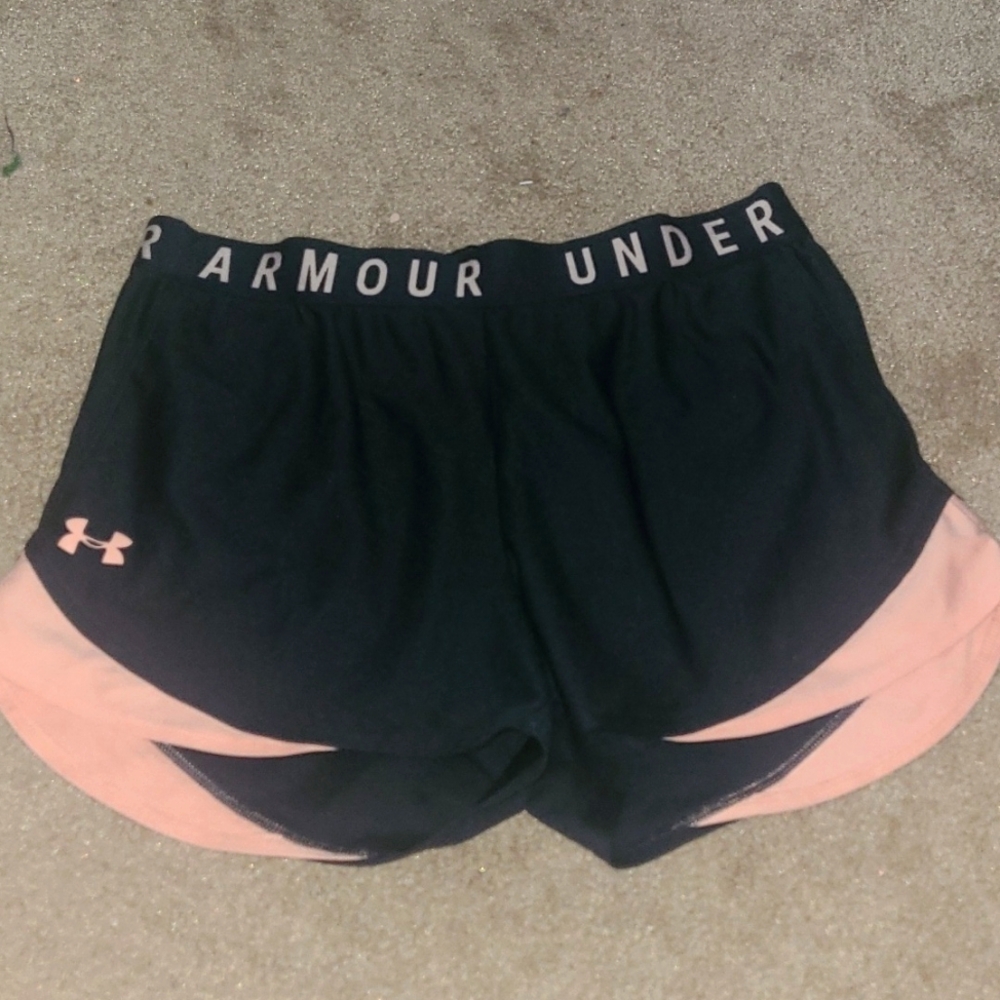 Black and Pink Under Armour Shorts